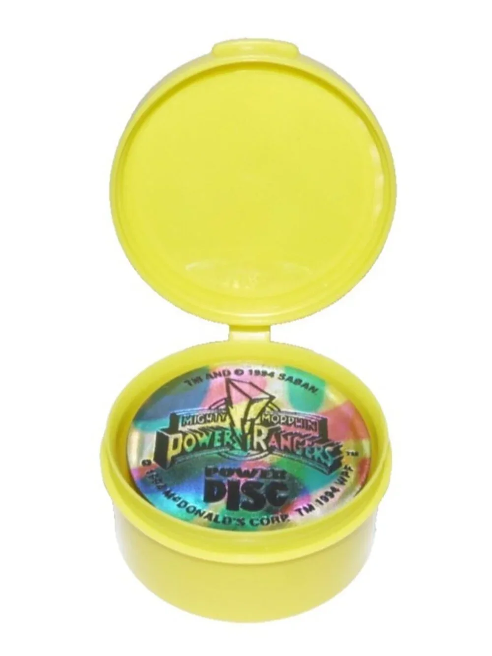 Vintage McDonalds Power Rangers 12 pogs & slammer with case McDonald's 1994